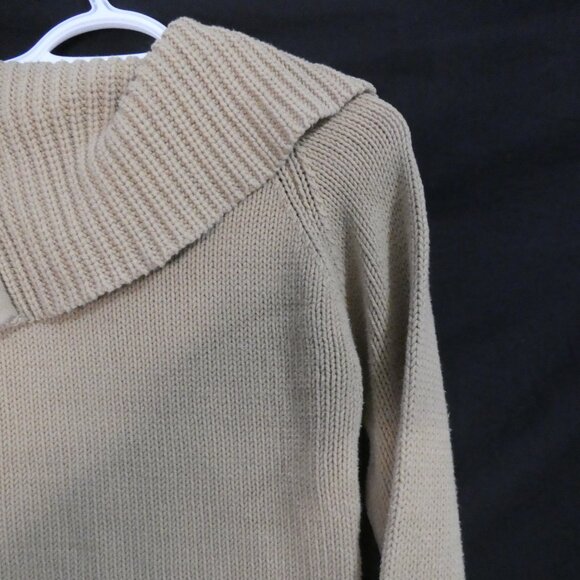 DEX - Fresh Products | small | Beige Ribbed Turtleneck Sweater - Picture 11 of 14